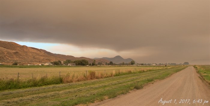 Kamloops skies are clouded with thick smoke.