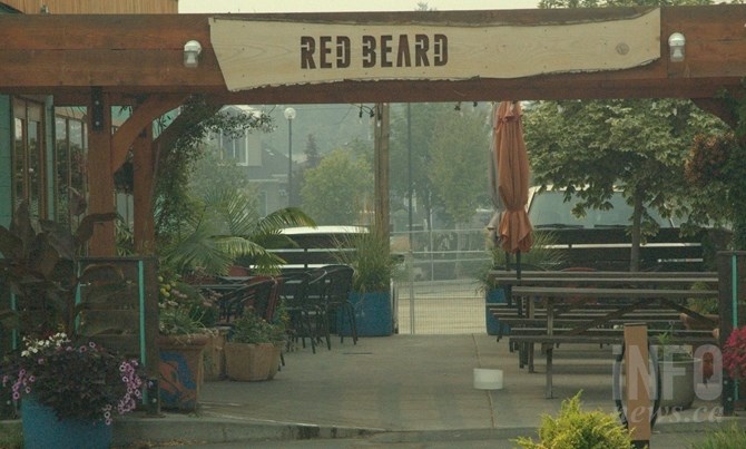 Popular summer hangouts like the patio at Redbeard Cafe are left empty due to smoke.
