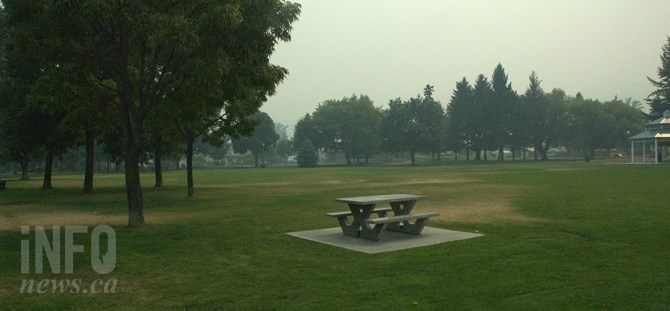 Normally bustling with activity during the summer months McDonald Park is empty today, Aug 3.