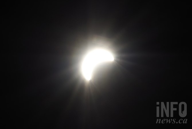The partial solar eclipse in Kelowna, Monday, Aug. 21, 2017.