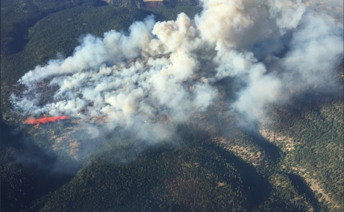 The Finlay Creek wildfire roughly 7.5 kms southwest of Peachland has grown to 40 hectares. 