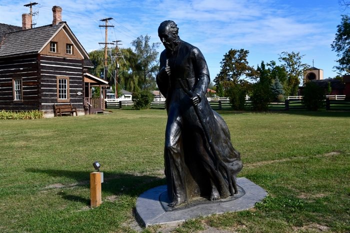 A statue of Father Charles Pandosy.