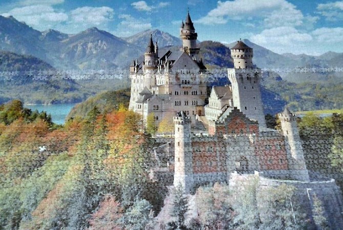 One piece remains after a Kelowna man spent more than a year putting together this jigsaw puzzle.