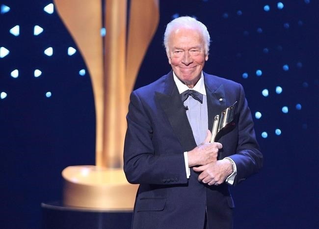 Christopher Plummer accepts the Lifetime Achievement Award at the 2017 Canadian Screen Awards in Toronto on Sunday, March 12, 2017. Plummer has been nominated for a Golden Globe Award for his role in 