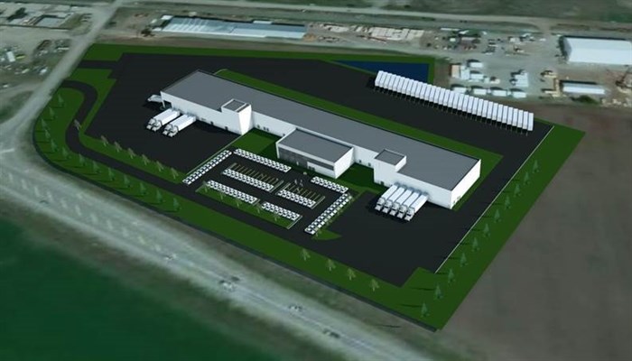 Conceptual drawing of Vegpro's 70,000 square foot packaging facility in Coldstream. 