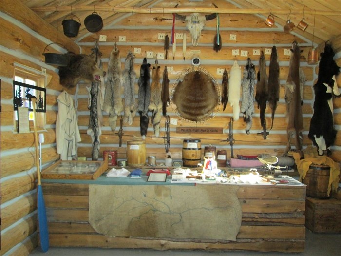 Cushway's artifacts on display at the museum in Taylor, B.C.