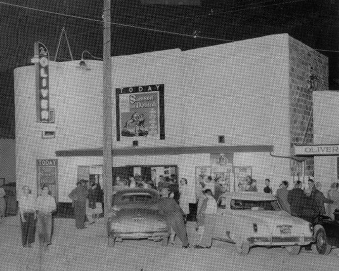 A vintage photograph of the Oliver Theatre.