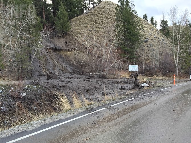 Cleanup is underway Friday, March 23, 2018 after a mudslide covered a portion of Eastside Road following heavy rain.