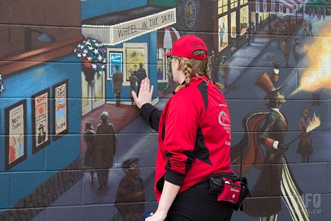 Murals cover buildings in the alley ways of downtown Kamloops, a project that was designed to help deter graffiti.