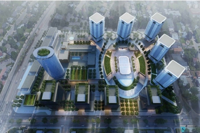 A rendering of the Capri Centre Mall site as imagined by the developer.