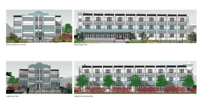 A conceptual rendering of proposed 52 unit supported housing complex planned for a Skaha Lake Road property.