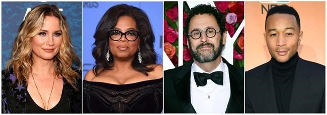 This combination photo shows, from left, country singer Jennifer Nettles, media mogul Oprah Winfrey, playwright and singer John Legend, who are among some of the celebrities speaking out about the U.S. administration's policy of separating families at border crossings.