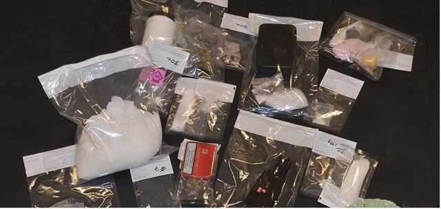 Drugs seized during execution of a search warrant.