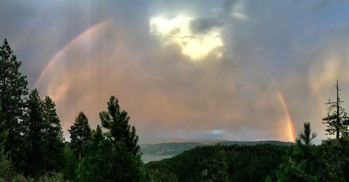 Rainbow over Vernon last night. 