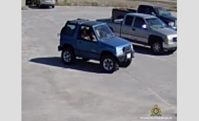 The Suzuki Sidekick believed to be connected to the golf ball theft is seen in the photo submitted by RCMP.