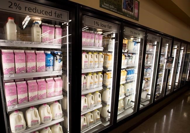 FILE PHOTO - Milk is pictured at a grocery store in North Vancouver, B.C., Monday, Sept. 24, 2018.