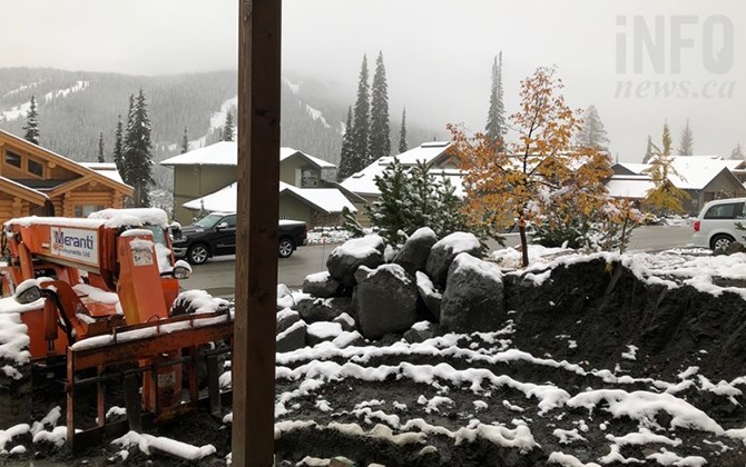 Parts of Sun Peaks got some snow today, Oct. 1, 2018.