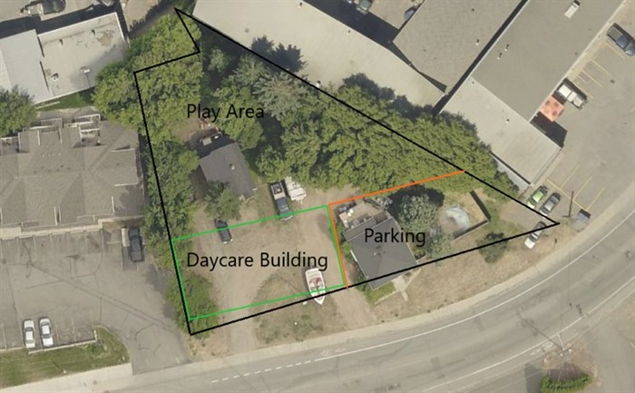 An illustrative drawing of the proposed daycare centre to be built on two Valleyview Drive properties.