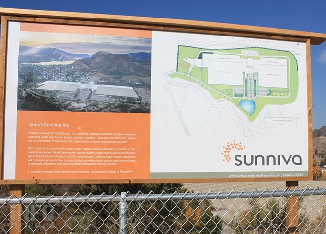 Sunniva's Okanagan Falls medical cannabis facilty will phase in production at the site, with plans for a first harvest in the third quarterter of 2019.