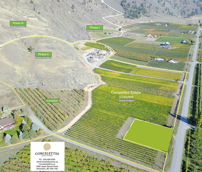 Corcelettes Estate Winery in Keremeos has acquired a 132 acre piece of benchland east of Keremeos.