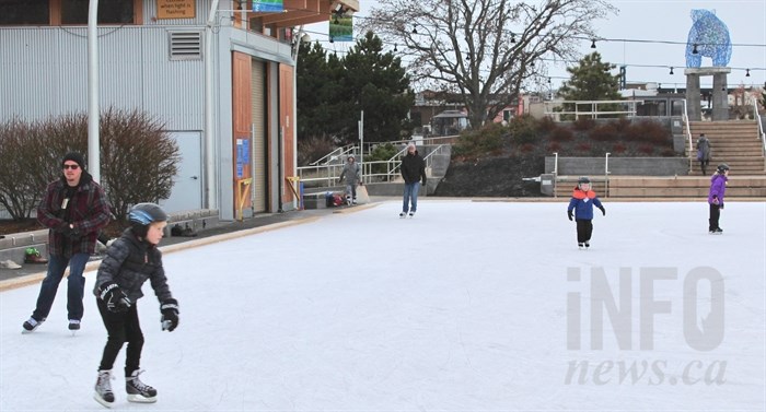 Outdoor skating is just part of the New York New Years celebration in Kelowna