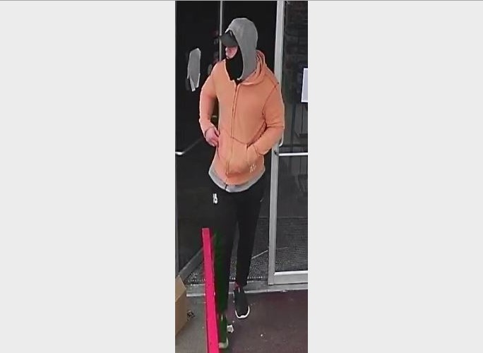 Penticton RCMP have released this image from surveillance video of a suspect in a Wednesday, Feb. 6, 2019 robbery at the 24/7 Convenience Store at 702 Main St.