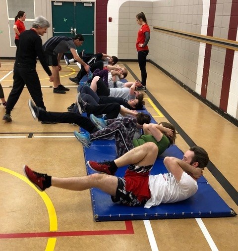 Members at the Vernon Chapter Special Olympics B.C. take part in the Club Fit program.