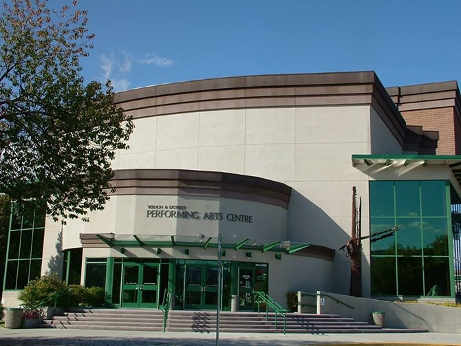 The Vernon & District Performing Arts Centre is owned by the Regional District of North Okanagan, built on land donated by the City of Vernon, and is partially budgeted from a $700,000 endowment fund.