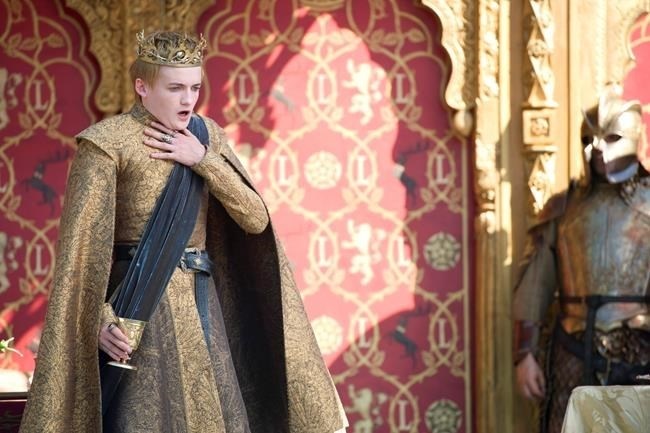 This image released by HBO shows Jack Gleeson portraying Joffrey Baratheon in a scene from 