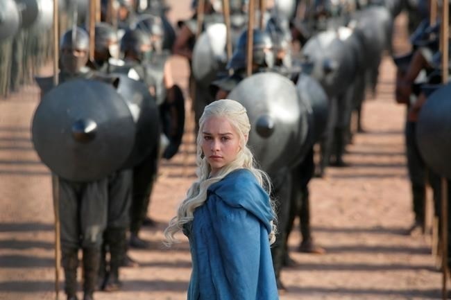 This image released by HBO shows Emilia Clarke in a scene from 