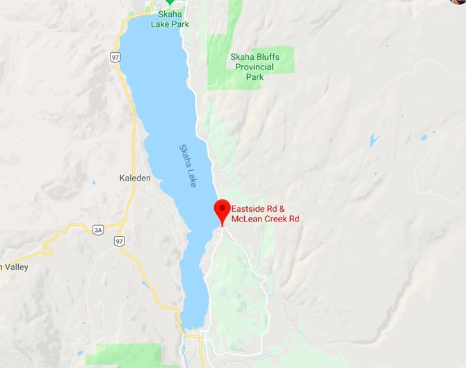 A detour along McLean Creek Road is in effect for the southern portion of Eastside Road near Okanagan Falls following discovery of a small slide on Sunday, May 19, 2019.