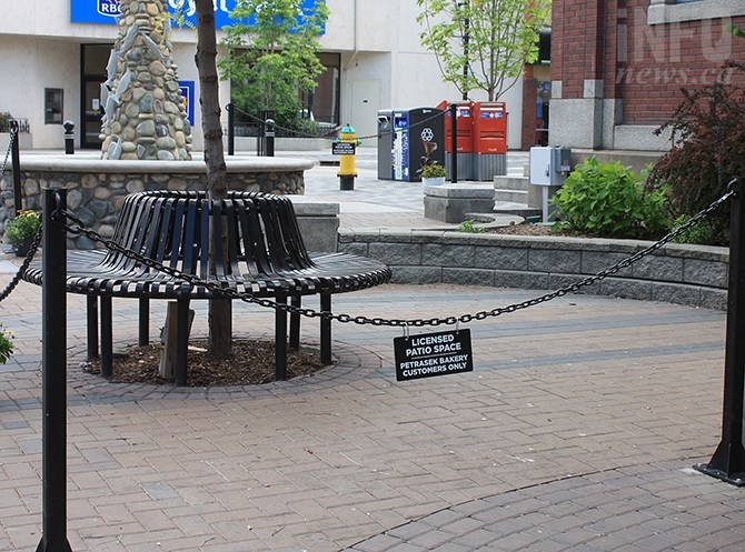 A controversial move by the City of Penticton had staff chain off a portion of Nanaimo Square for a business prior to the business officially applying for the space.