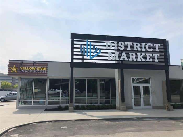 Businesses in the new District Market in Kelowna are starting to open.