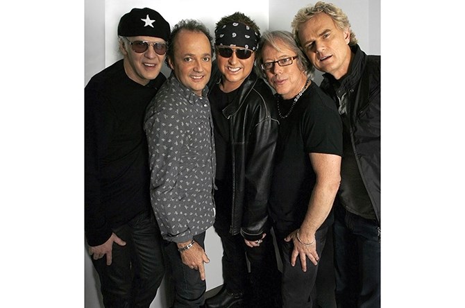 Canadian rock band Loverboy joins Styx on stage at Penticton's events centre on Sept. 4, 2019.