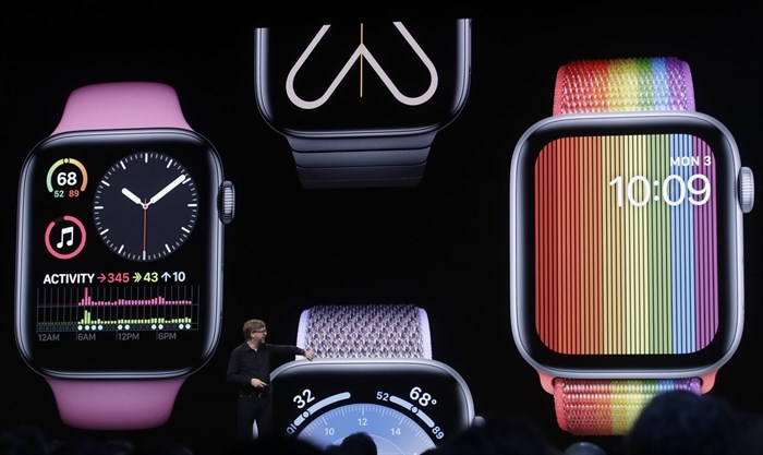 Apple's Kevin Lynch speaks on Apple Watch at the Apple Worldwide Developers Conference in San Jose, Calif., Monday, June 3, 2019. 