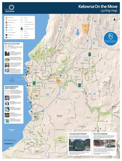 Kelowna On the Move cycling map.