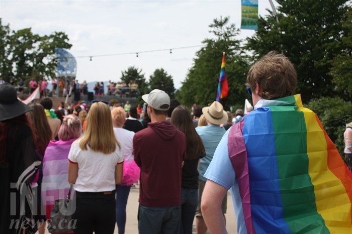 People filled Stuart Park to show their Pride.