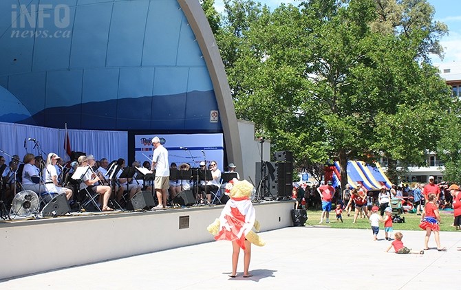 The Penticton Concert Band provided entertainment over the noon hour while Canada Day cake was served in Gyro Park on July 1, 2019.