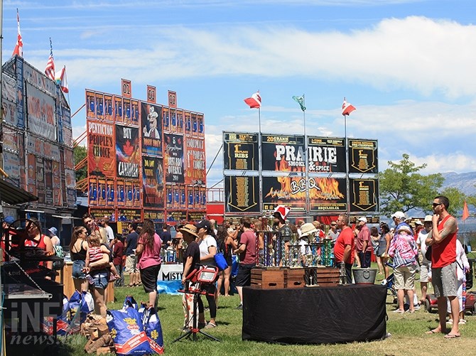 The last day of Ribfest saw a steady line up of customers at Okanagan Lake Park.