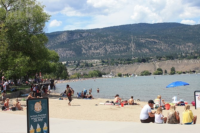 Those looking for some sun and sand found some space at Okanagan Lake Beach yesterday, July 1, 2019.