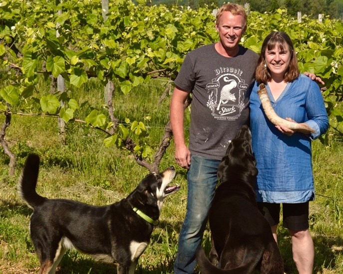 winemaker Ann Sperling & vineyard manager, Rickard Branby
