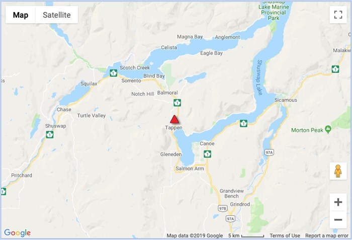 A motor vehicle collision near Tappen has shut down both directions of Highway 1 on Monday, July 22, 2019.