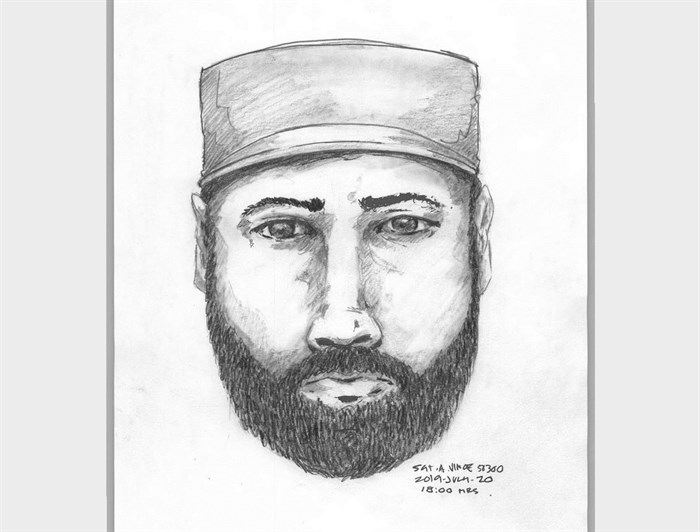 Police released a composite sketch of a man a witness saw speaking with the pair on the Alaska Highway, also known as Highway 97, on the evening of July 14.