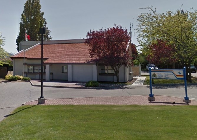 Someone set fire to the outside of the Osoyoos RCMP detachment last week. 