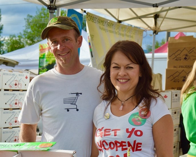 Steve Forbes with Lori Timbol are regulars at the Kelowna Farmers & Crafters Market