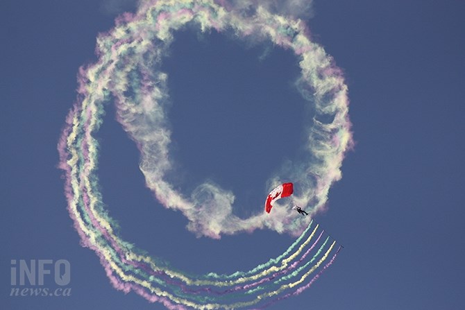 The Canadian Forces Skyhawks perform at Penticton Peach Festival this afternoon, Aug. 7, 2019.