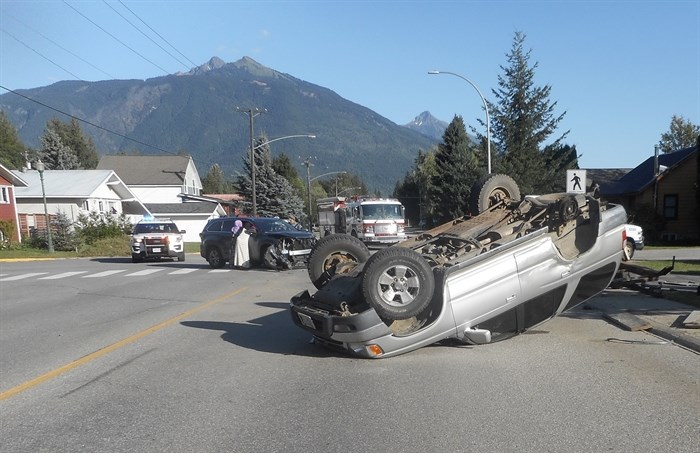 A second crash happened in downtown Revelstoke, Thursday, Aug. 22, 2019.