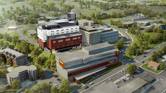 An artist's rendition of the Royal Inland Hospital Patient Care Tower in Kamloops is pictured in this submitted photo.
