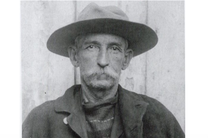 After his arrest for the train robbery near Kamloops, photographer Mary Spencer took his portrait.
