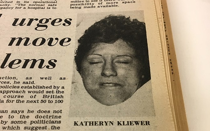 In an effort to find anyone who knew anything about Kliewer, police released a photo of the 25-year-old on May 27, 1976.